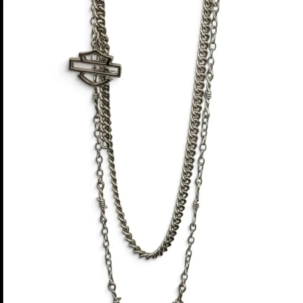 HARLEY DAVIDSON Strands Barbed Wire & Willie G Skull Wallet Pants Chain
